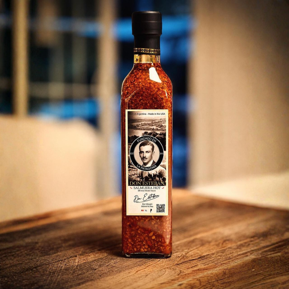 Salmuera Hot – Argentine Basting Sauce with Extra Chili, 16.9 fl oz (500 ml)